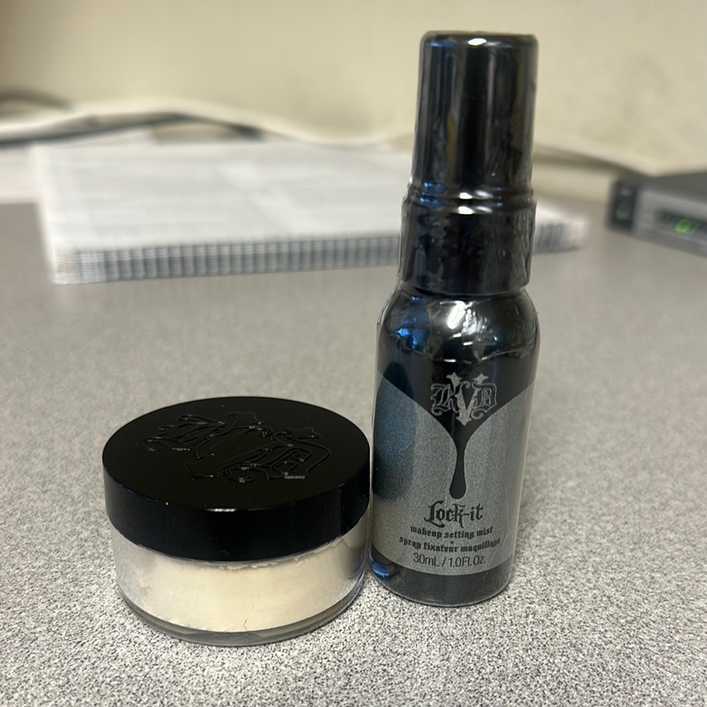 Lock-It Setting Spray and Powder by - Black and Cream